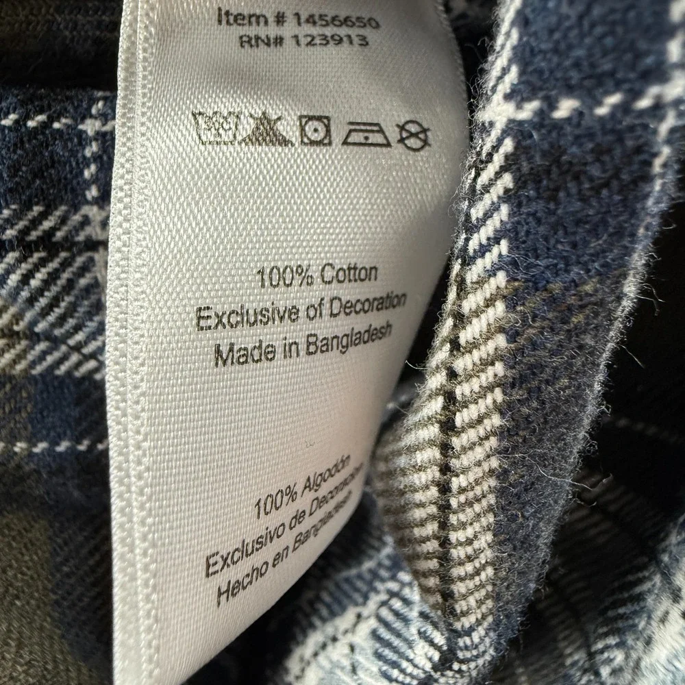 Jachs Heritage Flannel Shirt Men Large Multicolor Cotton Plaid Classic Button Up